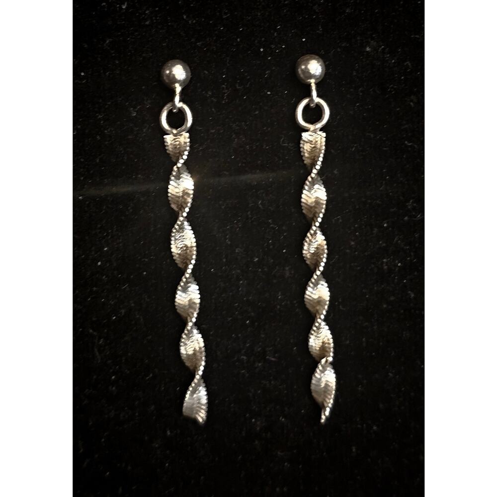Vintage KA 1772 925 Sterling Silver Karizia Spa Stud Dangle Earrings 1.9g
